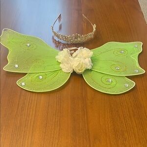 Green Fairy Wings with Tiara